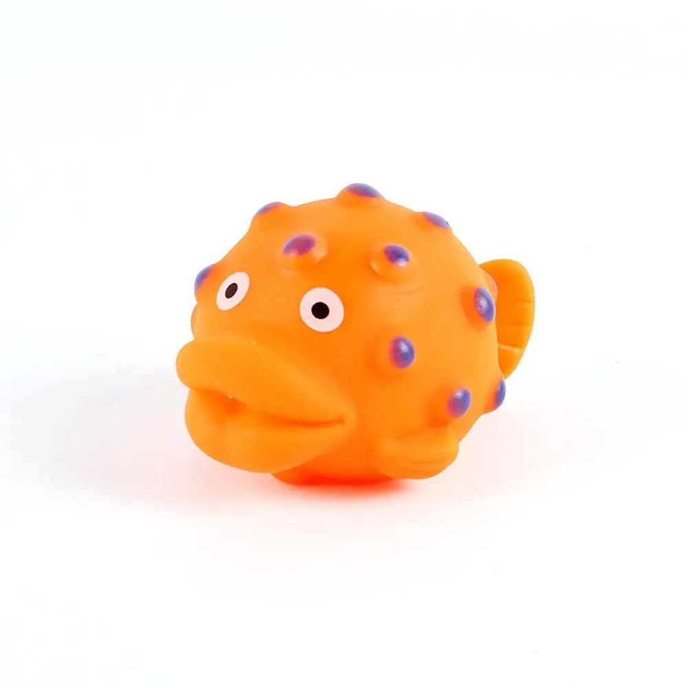 Jouets de bain en PVC souple pour bébé, jouets d'eau de natation de dessin animé pour tout-petits, jouets de douche à presser pour animaux de poisson pour bébé, vaporisateur d'eau