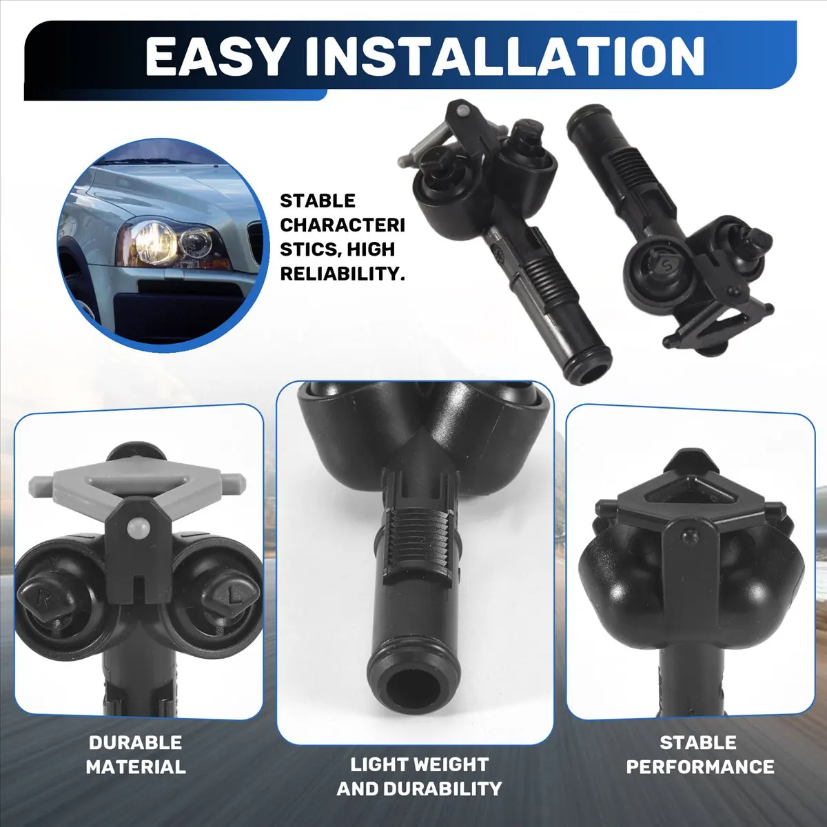 

Правая левая передняя фара, форсунка омывателя, форсунка, главный насос в автомобильном освещении