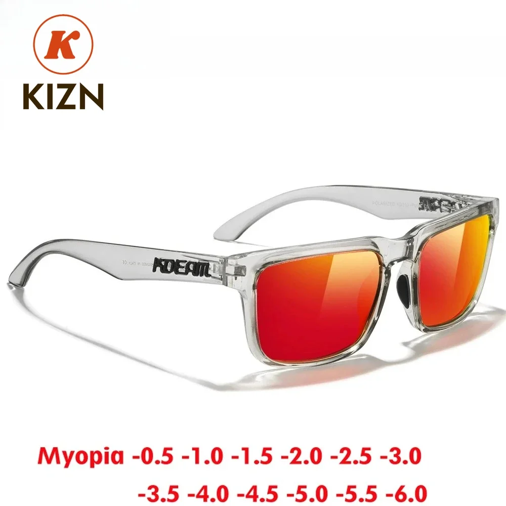 

Солнцезащитные очки KIZN с поляризацией для коррекции близорукости, модные унисекс, брендовые, с диоптриями от -0.50 до -6.0, для активного отдыха