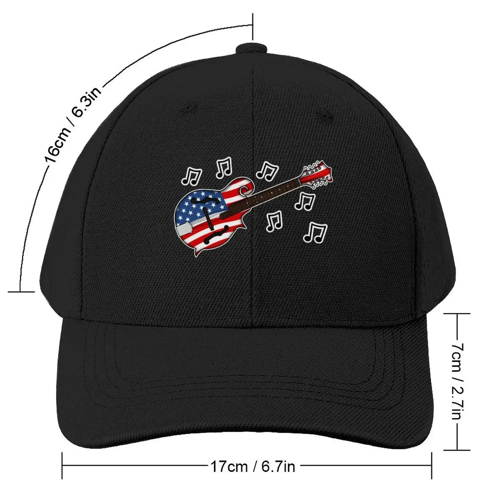 4th July Mandolin America Rocks USA Flag Mandolinist Baseball Cap Beach Bag Hat Baseball Cap Women's Hats 2025 Men's