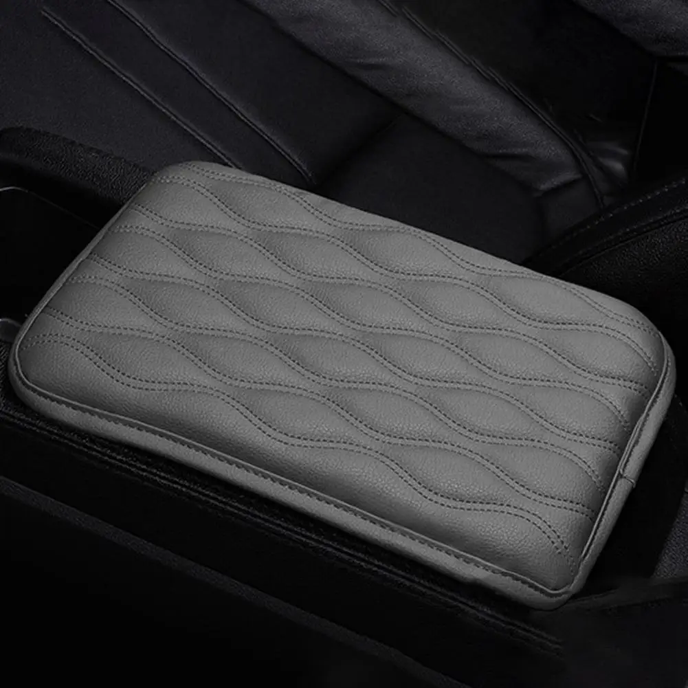 

Car Armrest Box Protector Car Decoration Armrest Box Mat Protective Faux Leather Armrest Box Mat Easy Installation Universal Car