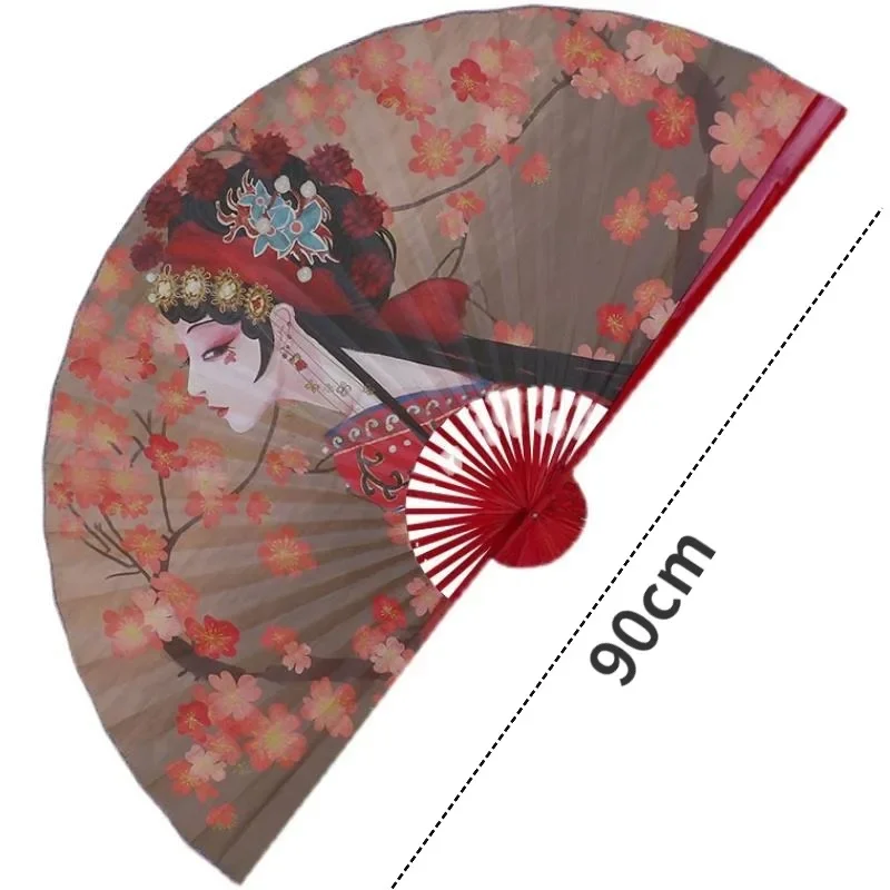 

for Home Decor Background Wall Large Hanging Fan Chinese Style Peking Opera Flower Girl Stage Decoration Fan