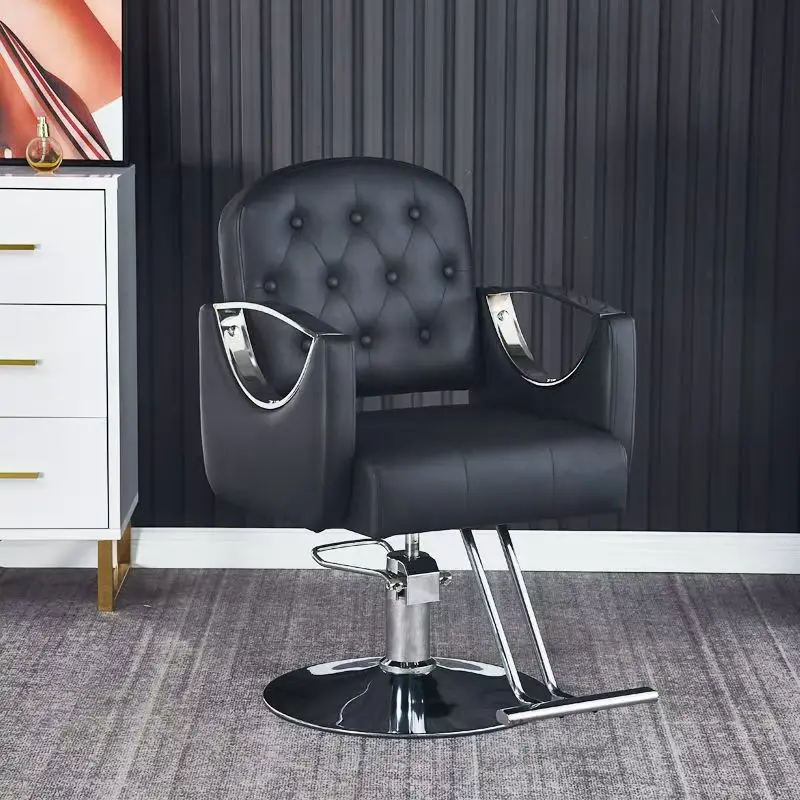 High Quality Salon Hairdressing Hydraulic Chair 360 Degree Swivel Synthetic Leather Lifting Barber Chair Adjustable Barber Chair