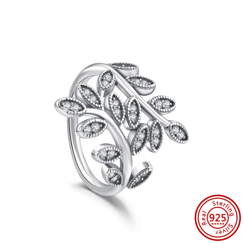 Women's 925 Silver Sparkling Zircon Stackable Ring