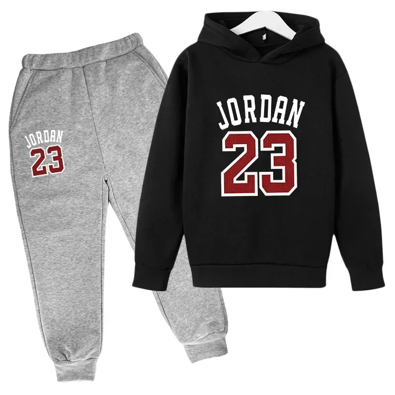 2026 New Autumn Brand Printed Children's Fashion Sports Hoodie+Sports Pants Suit 2pcs Set Casual Set Fan Tracksuit