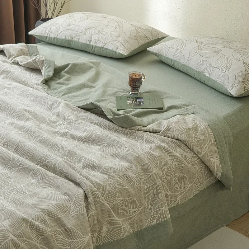 Pastoral Printed Three-Layer Yarn Summer Quilt Luxury 100% Cotton Air Conditioner Thin Comforter Baby Grade Soft Bedspread