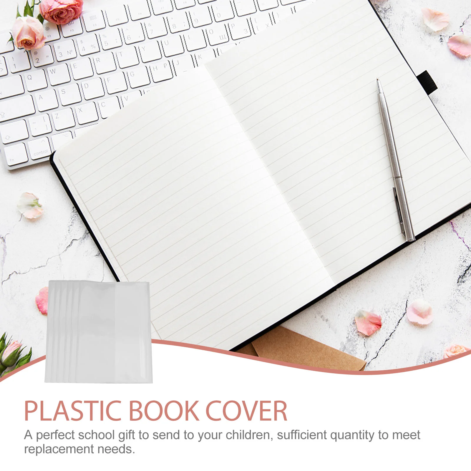 20 Pcs Textbook Wrapping Film Sleeves Books Covers for Paperbacks 4300X3000X010CM Plastic Clear Protector Students