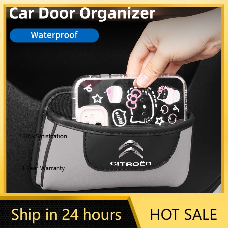 

2026 Hot Car Sticker Car Door Storage Box Fur Pocket Phone Glasses Organizer Auto Accessories For Citroen C4 C3 C5 C1 C2 Berling