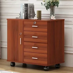 Modern Wooden Cabinet for Archives Removable Filing Cabinets with Drawer Personalized Minimalist File Cabinets for Living Room