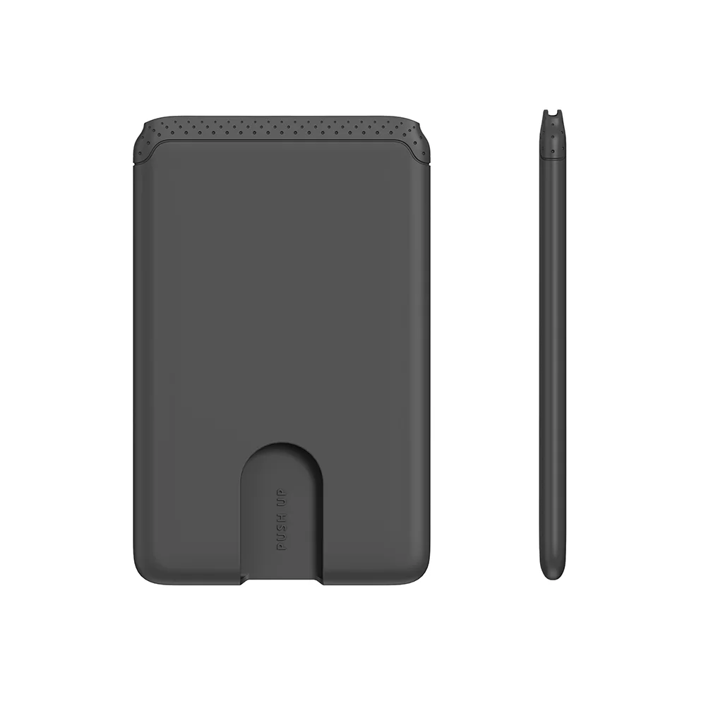 Kaarthouder voor mobiele telefoon Stick on Anti-vallen Creditcardhouder Easy Push 3M zelfklevende zachte siliconen telefoonportemonnee Compatibel