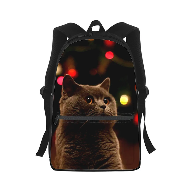 

British shorthair cat Men Women Backpack 3D Print Fashion Student School Bag Laptop Backpack Kids Travel Shoulder Bag