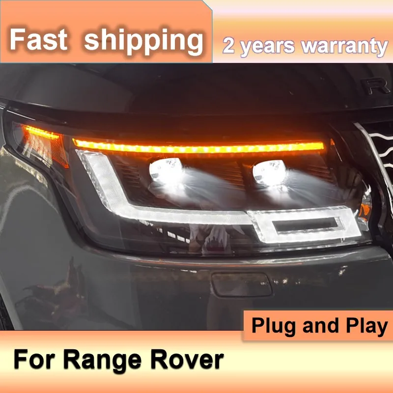 Car Accessories for Land Rover Range Rover Headlamps 2013-2017 Range Rover Head Light DRL Turn Signal High Beam Projector Lens