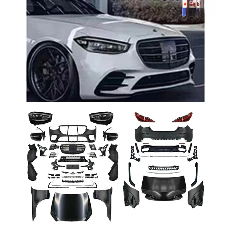 

CL hot sellingHigh Quality W221 W223 S Class Front Bumper Lip Body Conversion Kit S450 Styling