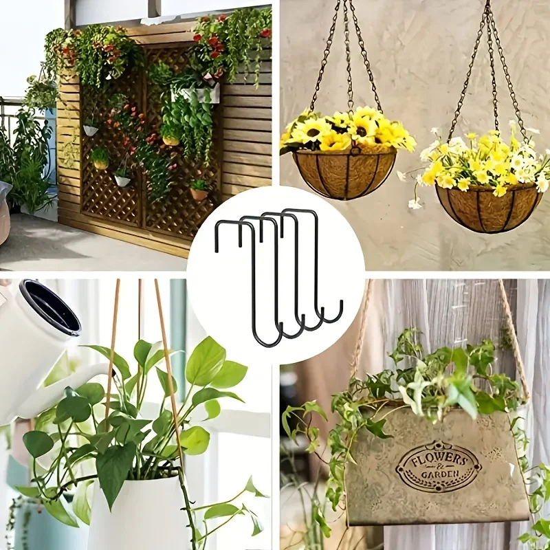 Heavy-duty door hanging plant hooks, garden hanging bracket hooks, suitable for indoor and outdoor plant hanging, bird feeders image 2
