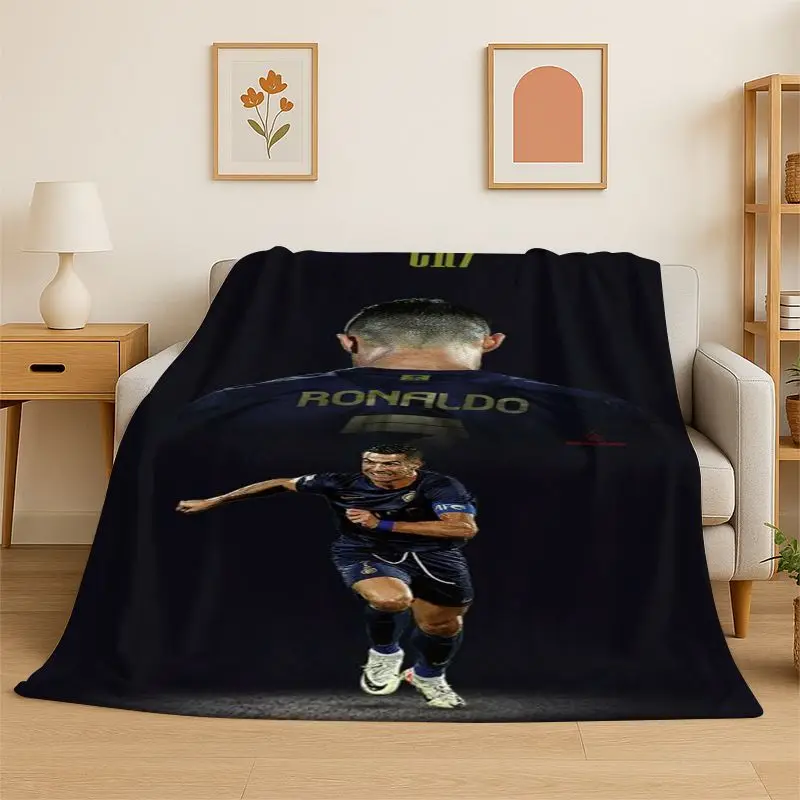 Football Star Goat R-Ronaldo CR7 Soft Flannel Throw Blanket,Cozy Blanket for Bed,Couch,Sofa,Bedroom,Living Room,Travel,Camping