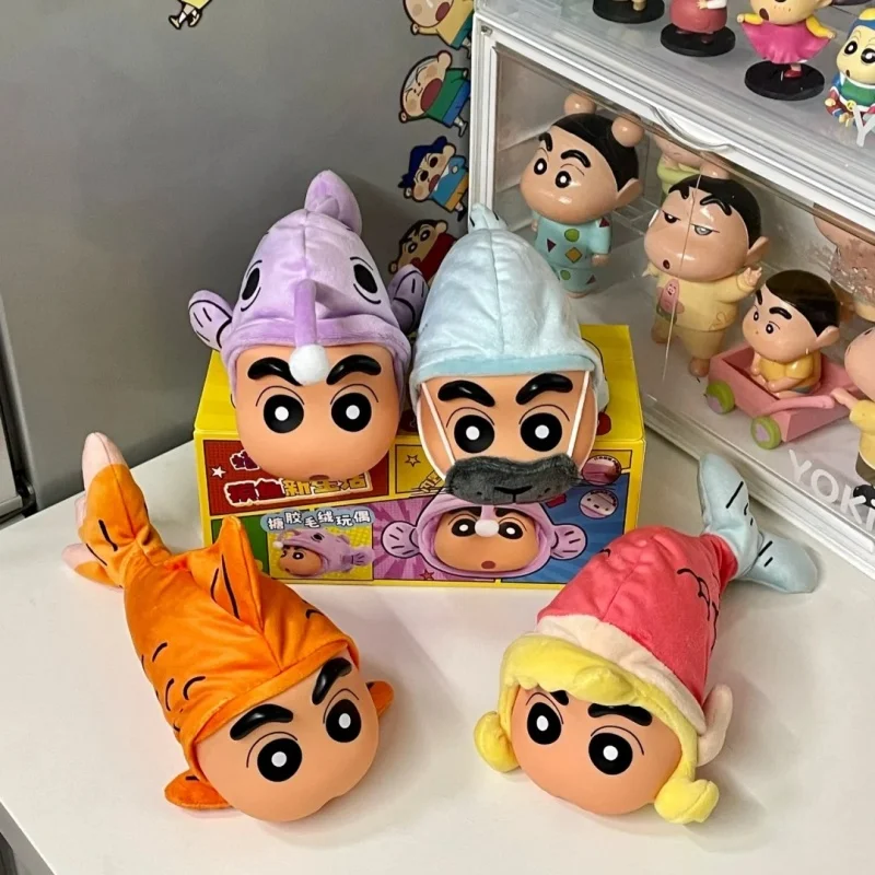 

52 игрушки карандаш Шин Чан для рыбалки, серия «Новая жизнь», слепая коробка, персонаж аниме, шарнирное движение, модные окружающие детские игрушки, подарки