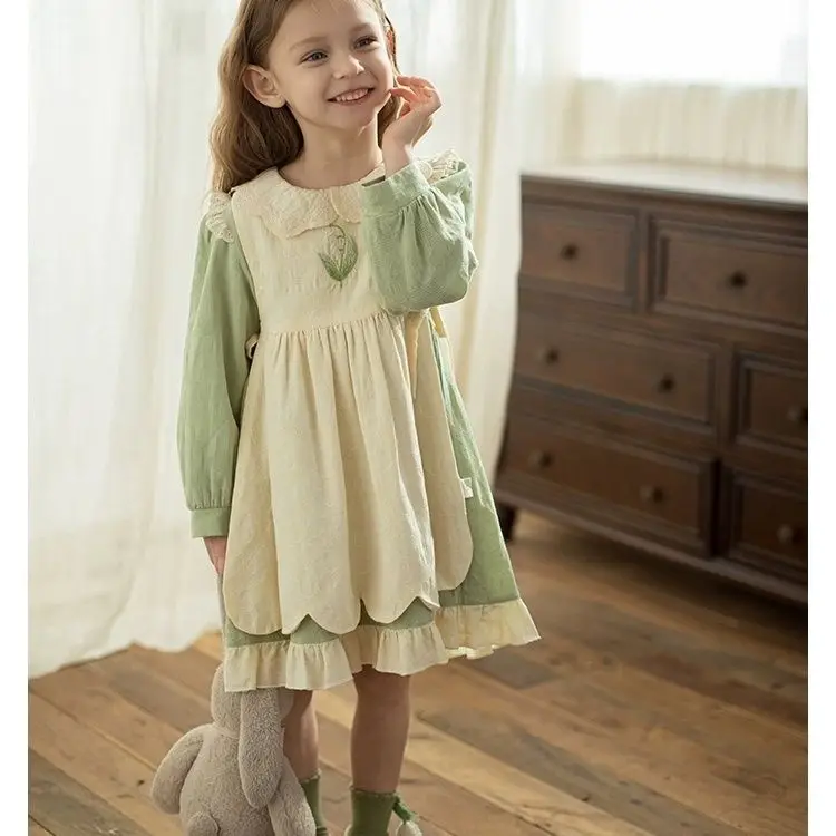 Eid New Girl Velvet Lace Lolita Princess Dress Infant Toddler Child Vintage Elegant Bow Tutu Vestido Christmas Baby Clothes