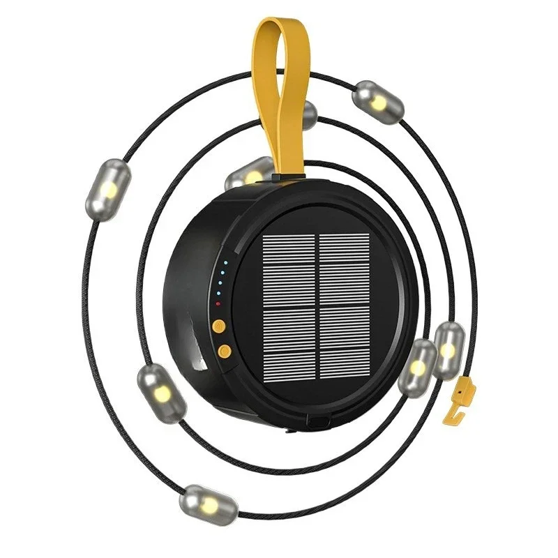 

New camping tape measure light camping ambient light waterproof portable storage string light camp solar human body induction