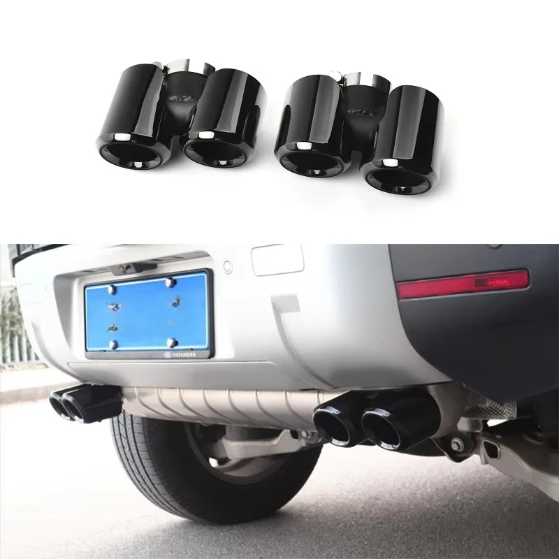 

Car Body Kit Exterior Upgrade Exhaust Pipe Tail Throat in Stainless Black for New Defender 2020+ Accessories