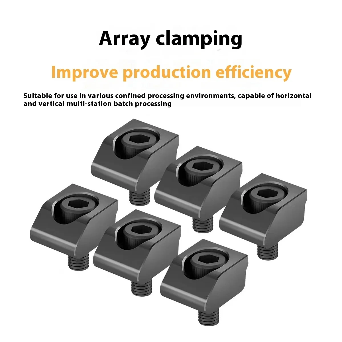 F06 S06 M6-M12 CNC Multi Station Clamping Block Vise Mini Fixed Clamp Aluminum Alloy Workholding Precision Milling Drill Tool