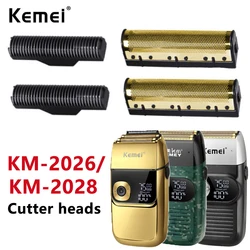 Original Electric Shavers Blades Golden Foil Knife Net and Cutter Head Suitable for KM-2026 KM-2028 Floating Razor