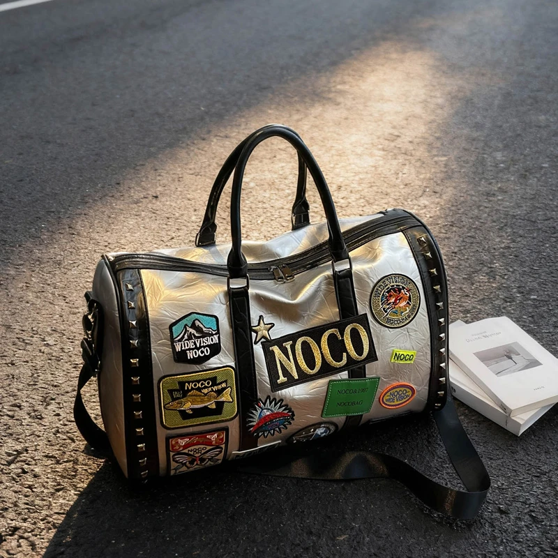 Fitness Travel Bag, Suitable for Both Men and Women, Can Be Carried by Hand, Worn over the Shoulder or Cross-Body, Pu Leather Luggage Bag