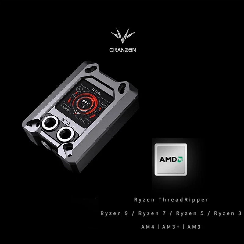 

Охлаждающий блок процессора Bykski Granzon на заказ для AMD AM5 AM4 AM3 AM3 + ThreadRipper Ryzen3/5/7/9, с дисплеем температуры, GAMSC