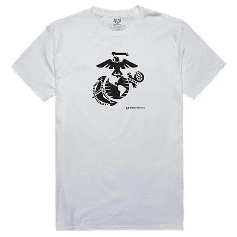 

United States Marine Corp USMC Eagle Globe Anchor Graphic White Men s T Shirt