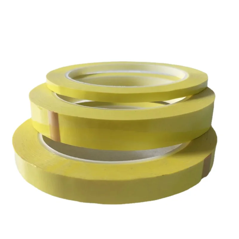 5mm~18mm Wide Choose 66M Long/roll Yellow Adhesive Insulation Tape for Transformer Motor Capacitor Coil Wrap Anti-Flame