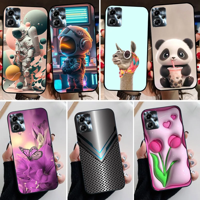 Funda de teléfono para Motorola Moto G13 G23, Fundas de diseño a la moda, funda trasera de TPU suave de silicona negra para MOTO G23 G22 G13 4G
