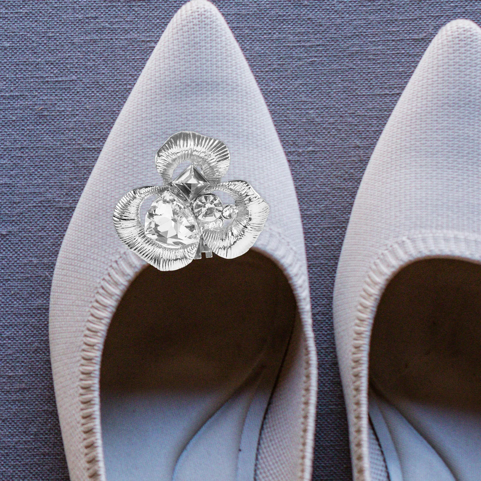 

Rhinestone Shoe Flower Decorations Removable Buckle Clips Elegant Charms for Women Dress Heels Bridal Wedding Lightweight