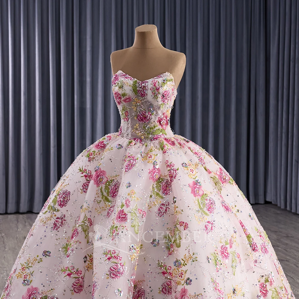 Robe de bal personnalisée robes de Quinceanera sans manches robes de fête d'anniversaire de bal formelle à lacets dos robes de 15 quinceañera