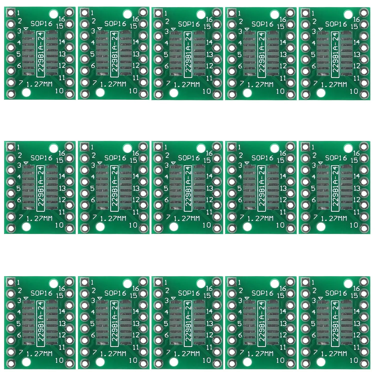 20PCS SOIC-16 SOP-16 SSOP-16 to DIP-16 16 Pin Breakout Board Transfer Board DIP Pin Board Pitch Adapter
