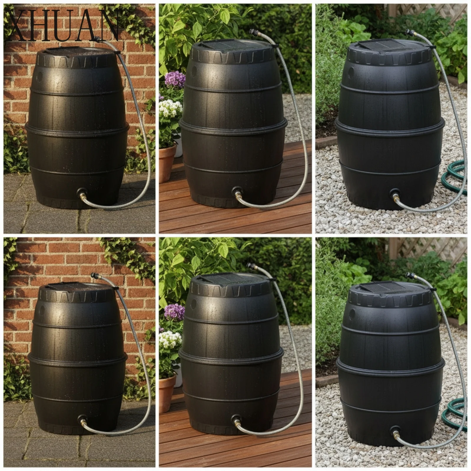 Rain Barrel Long-Lasting Rain Barrel with Hose Rainwater Collector Leak-Proof Water Storage Container Heavy-Duty for Gardeners