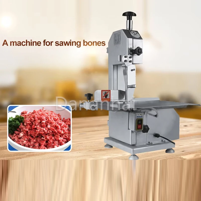 Electric Commercial Bone Saw Machine - Desktop Frozen Meat Beef Fish Band Saw Cutting Tool for Kitchen And Restaurant