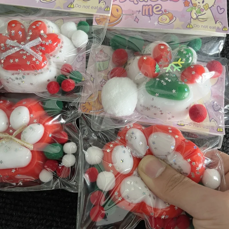 다색 나비 매듭 고양이 발톱 짜기 장난감, 어린이 핀치 팝 장난감 게임, 할로윈 크리스마스 선물, 1PC