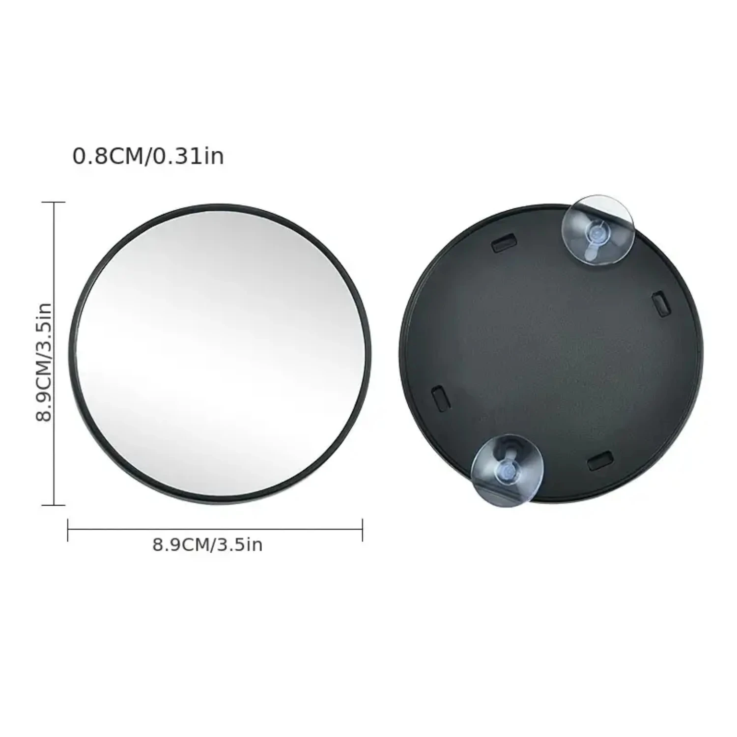 Lente d'ingrandimento cosmetica portatile 5x 10x HD Specchio a ventosa rotondo Acne Poro Punti neri 5x Specchio cosmetico Singolo lato