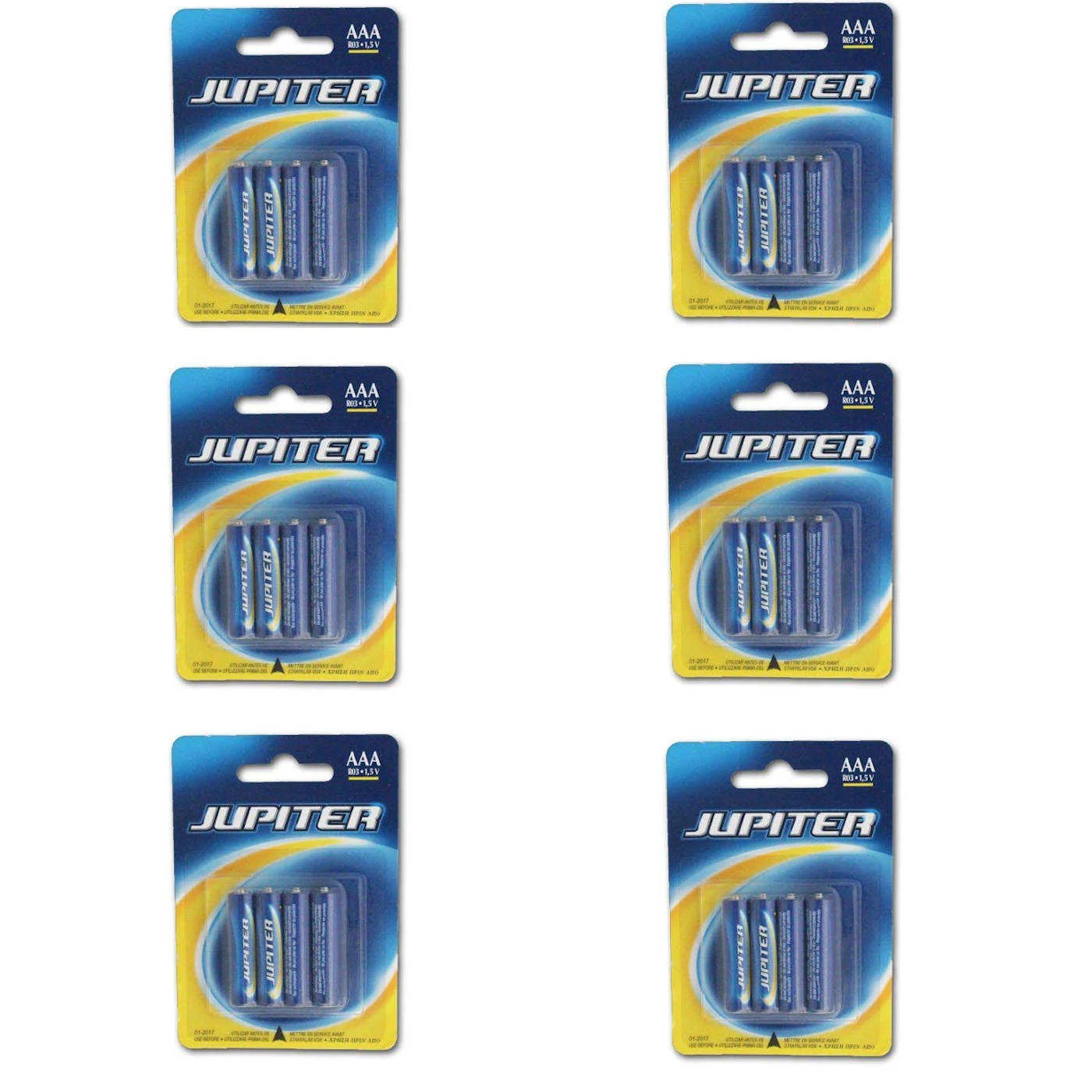 Set of 6 packs of 4 batteries AAA, r03, 1,5 v 