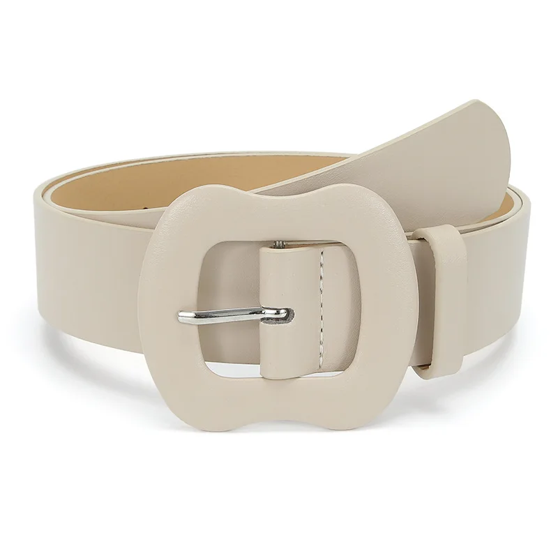 Ceinture large de Style coréen pour femmes, couleur bonbon, à la mode, boucles à bretelles, couleur unie, pour robe en jean décorative