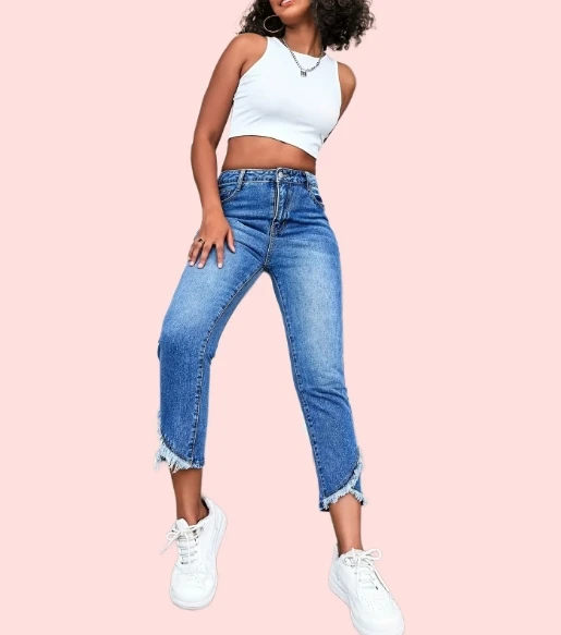 Jeans Denim Personnalisés pour Femmes, Chimand Décontracté, Élégant, Vêtements Astronomiques, Tenues, Nouvelle Mode, Été, 2024