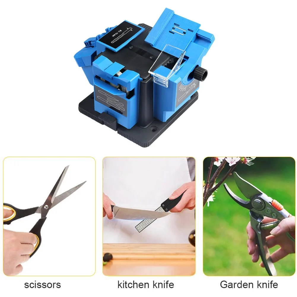 Drill Bit Knife Scissor Sharpener Grinder Multifunction Electric Sharpener 220V-240V 6000RPM Portable for Knife Chisel HSS Drill
