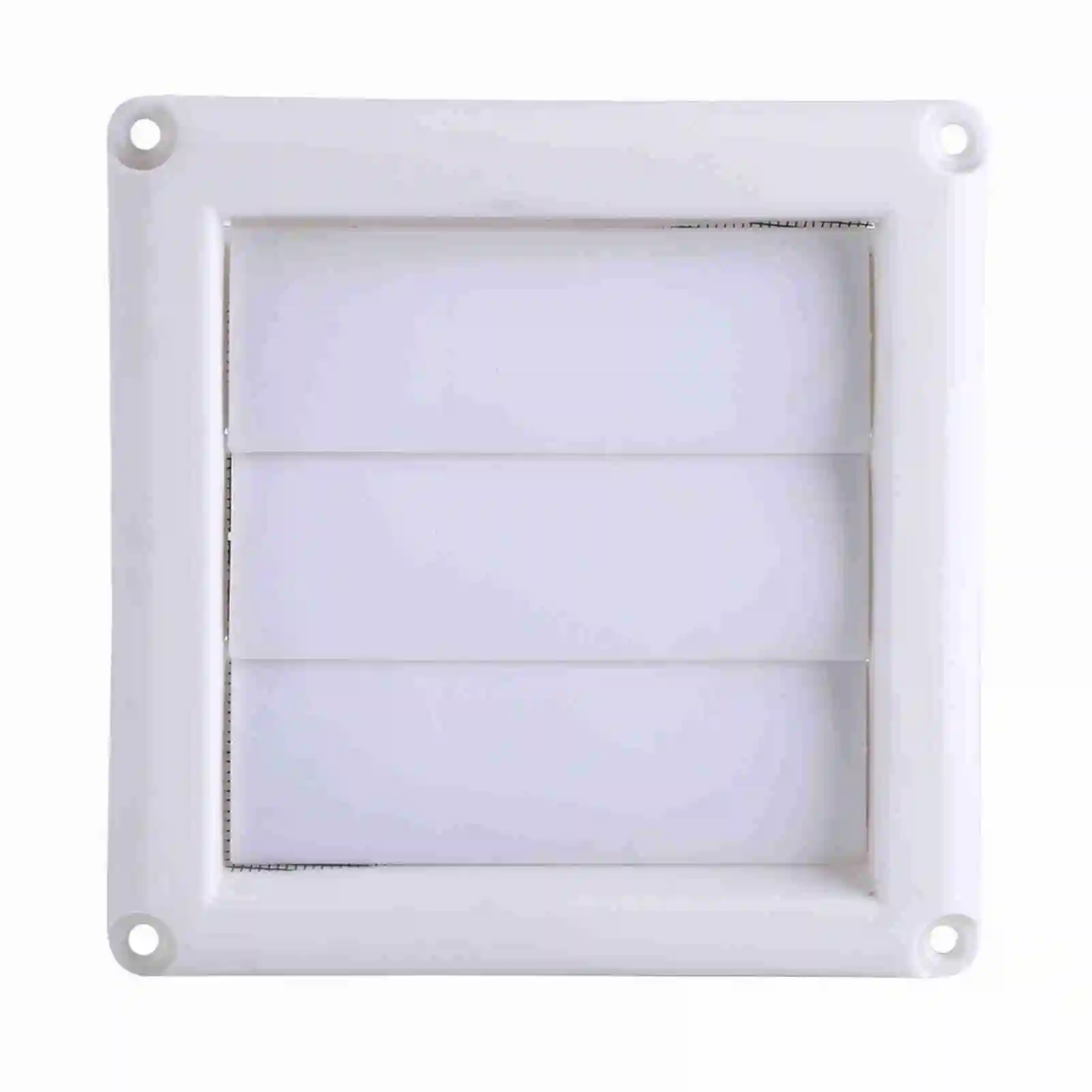 Luchtrooster van kunststof, wandventilatierooster, kunststof luchtrooster, roosterdeksel met 3 kleppen, wandventilatierooster met gaas, nieuw