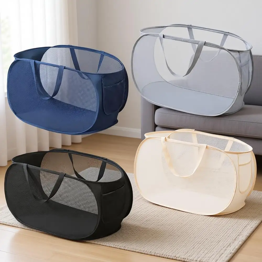 

Collapsible Laundry Hampers - 4 Pack, Folding Baskets for Clothes, Home Organization Solution