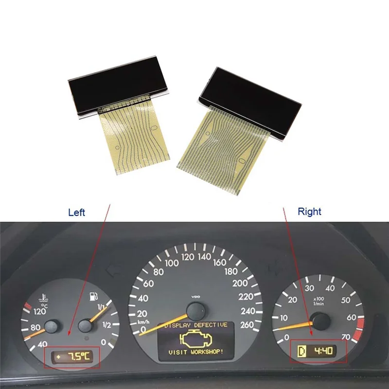 

New Arrival 6Pcs Car LCD Screen For Mercedes Benz C-Class W202 E-Class W210 CLK-Class W208 SLK-Class R170 Parts A/C Information