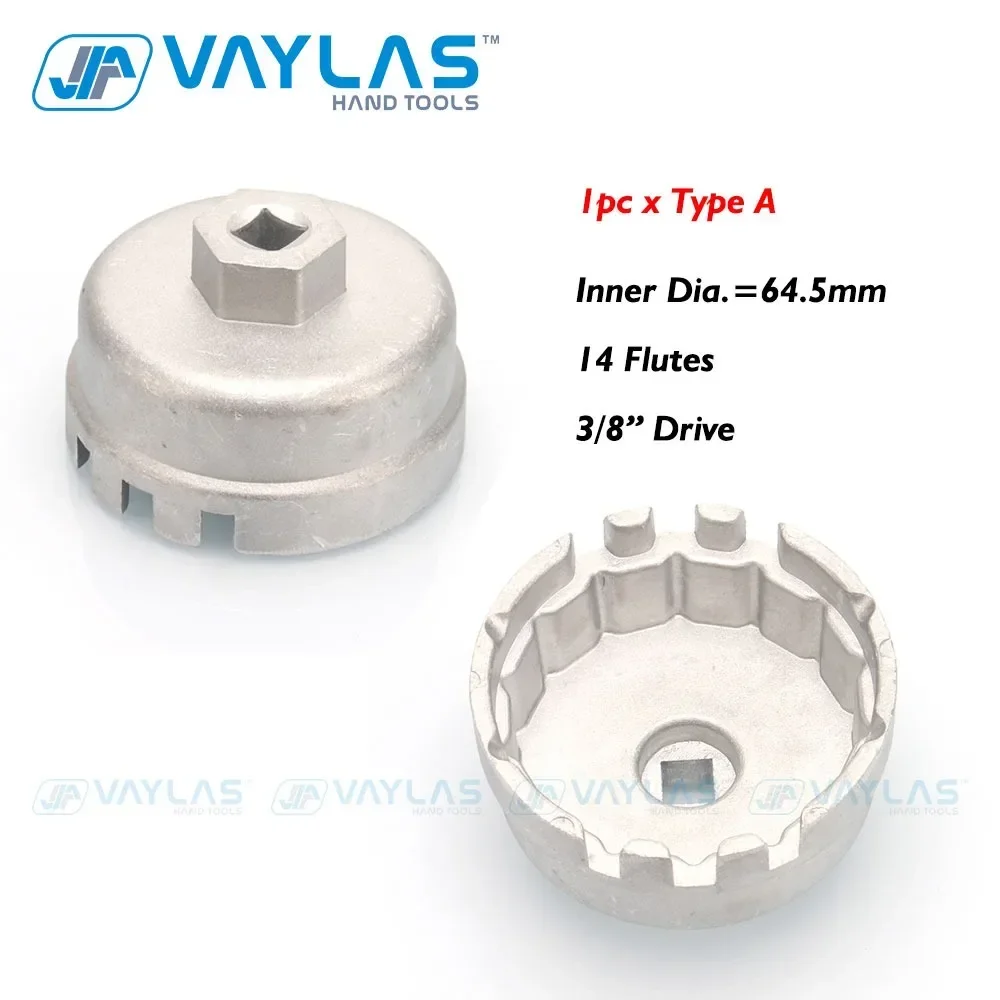 Veconor chave de copo de alumínio chave de filtro de óleo tampa ferramenta removedor 14 flautas universal para lexus/toyota