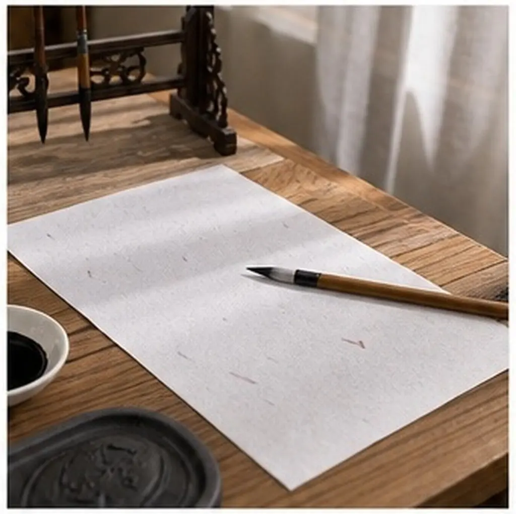 40Sheet Fine Grain Xuan Paper Rice Paper for Chinese Calligraphy Japanese Kanji Sumi Writing Watercolor Painting Practice Clear