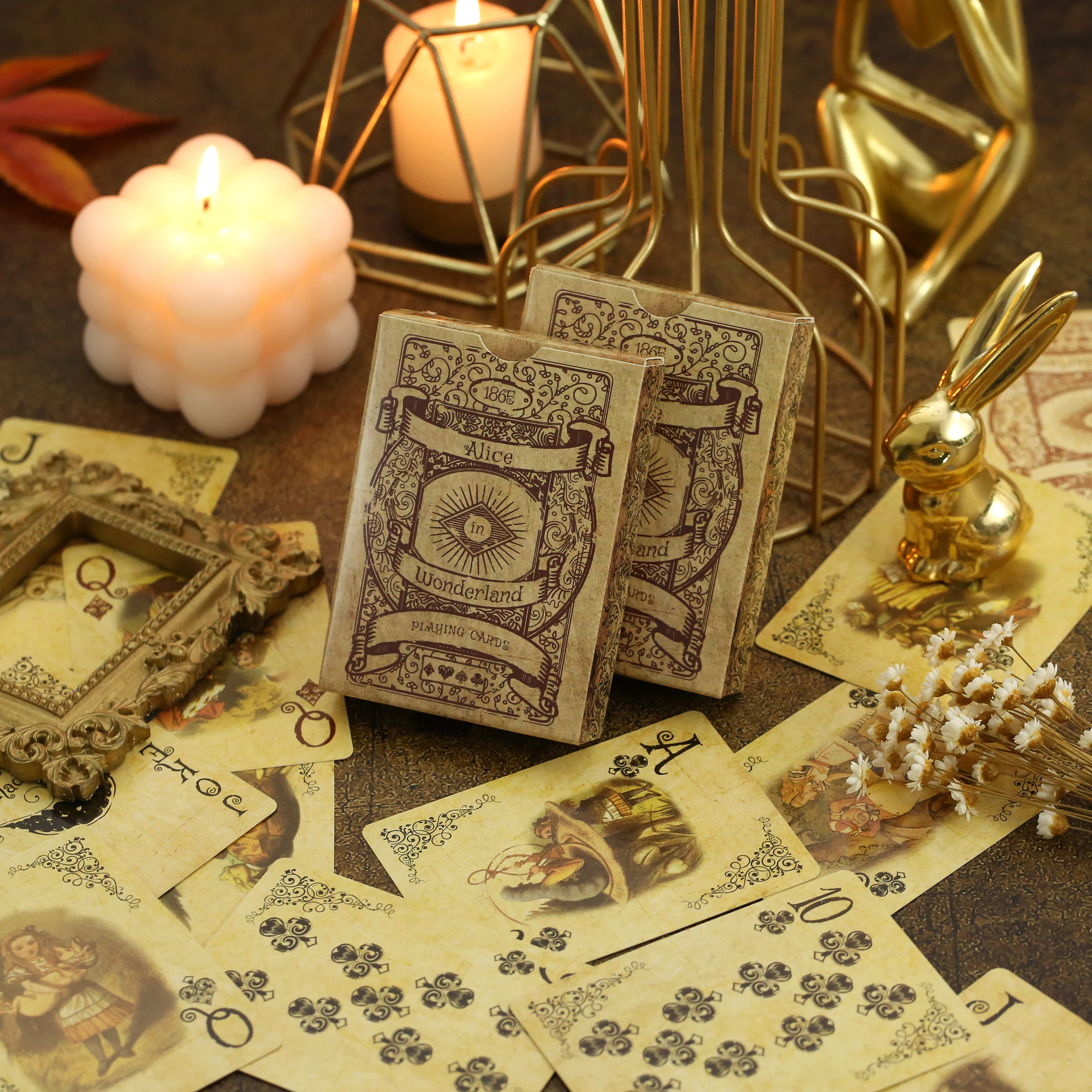 ​1Set Vintage Style Playing Cards Alice in Wonderland Poker Playing Cards Deck Board Games Retro Poker Never open