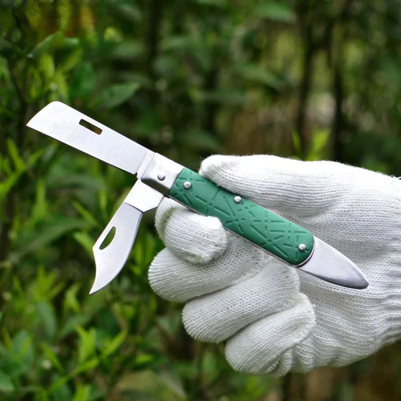 

Grafting folding knife Garden Seedling foldable Cutter Branch blade nursery Cutting Pruning Tool bark peeler lifter Tree budding