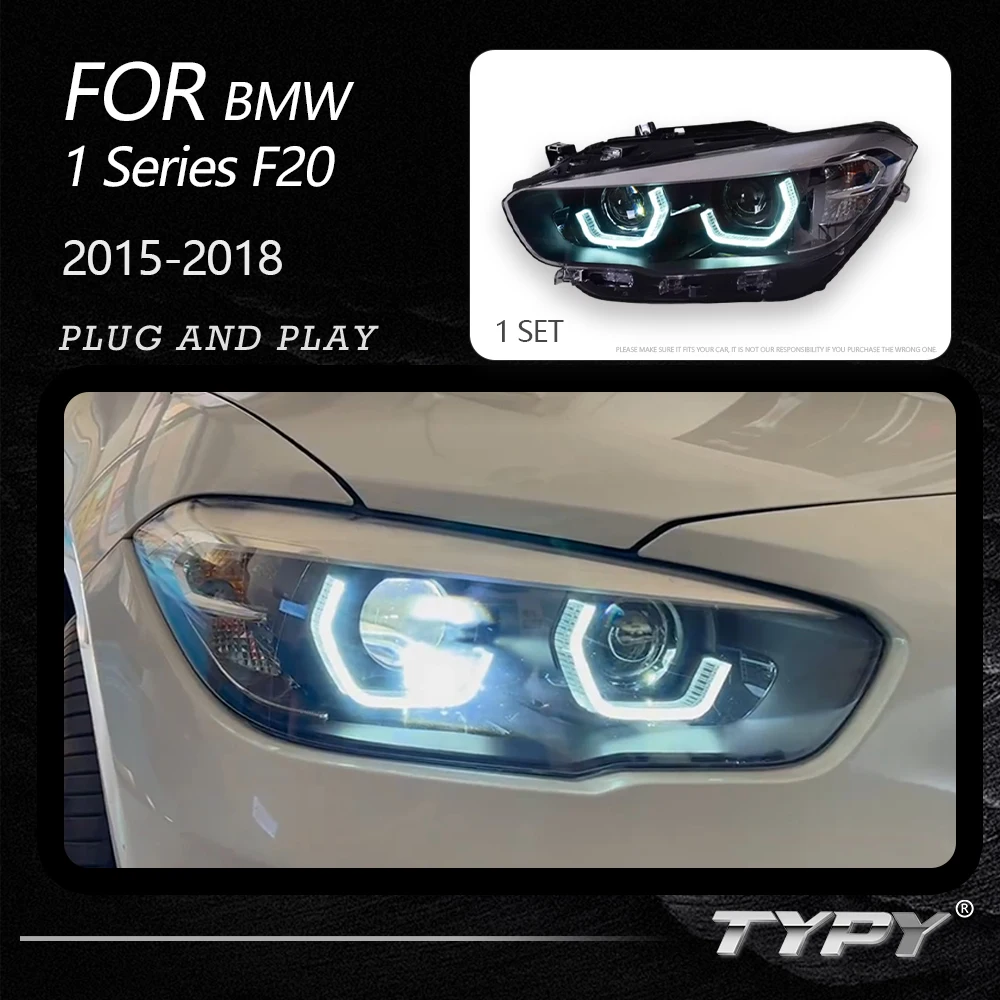 TYPY Car Headlights For BMW 1 Series F20 2015-2018 LED Car Lamps Daytime Running Lights Dynamic Turn Signals Car Accessories