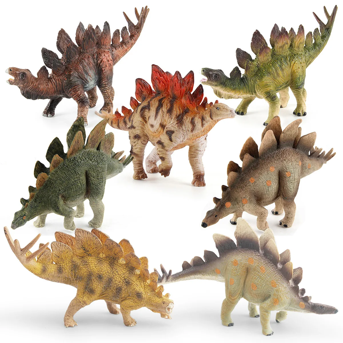

Fake Herbivorous Dinosaur Model Stegosaurus Realistic Solid Animal Figurine Scene Decoration Simulation Desktop Ornament